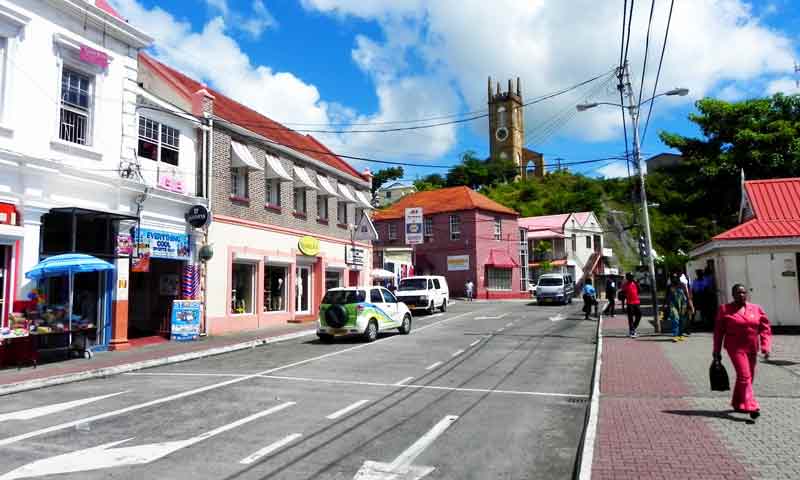 Main Street St. George in Grenada