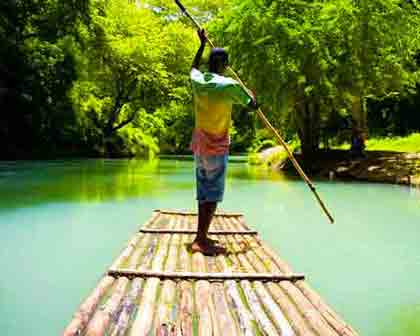 Rafting in Martha Brae close to Mosntego Bay cruise port