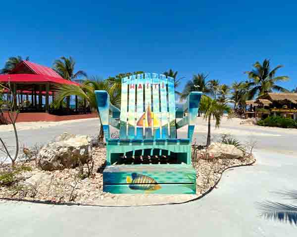 Photo of large beach chair in Labadee cruise port