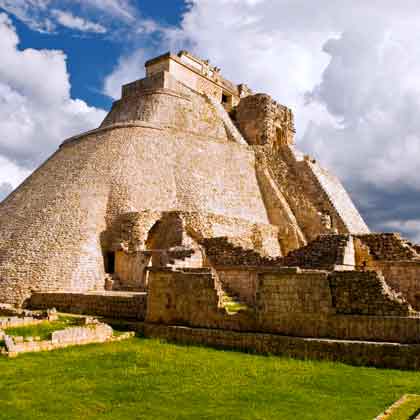 Photo of Pyramid of the Magician in Uxmal close to Progreso cruise port.