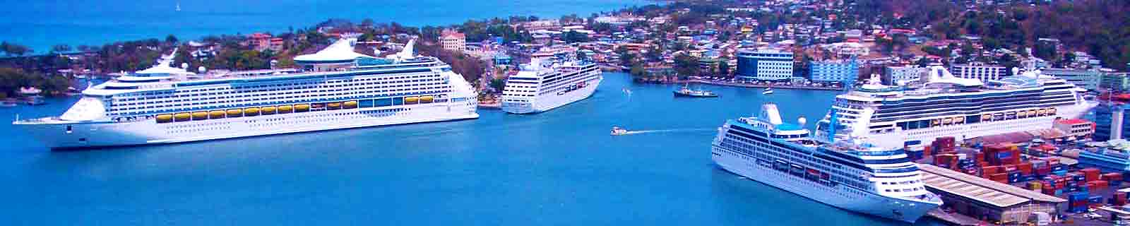 Panoramic photo of Saint Lucia (Castries) cruise port