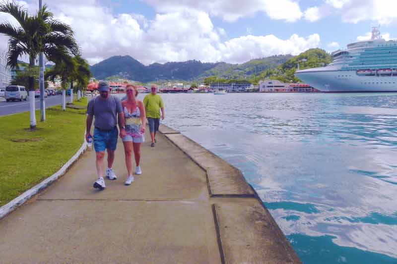 Photo of walk into town in Saint Lucia cruise port
