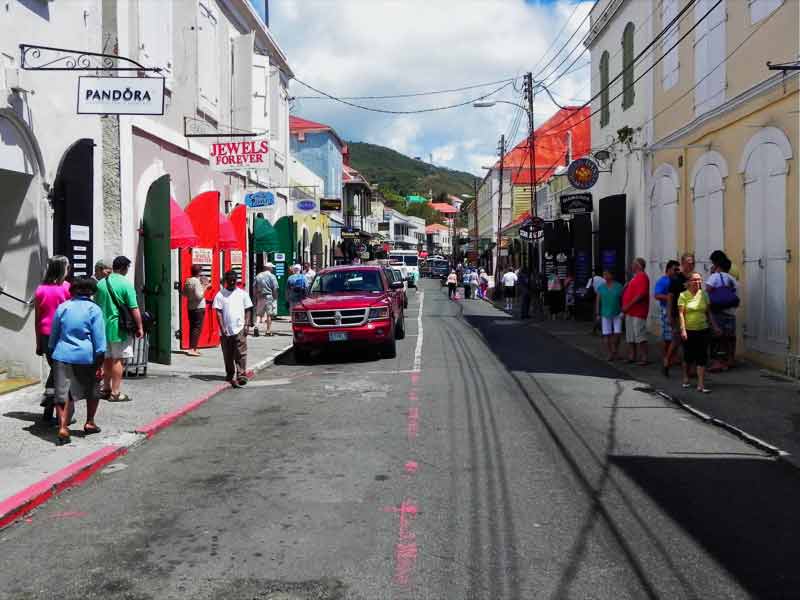 Photo of Main Street, Charlotte Amalie in St. Thomas, US Virgin Islands.