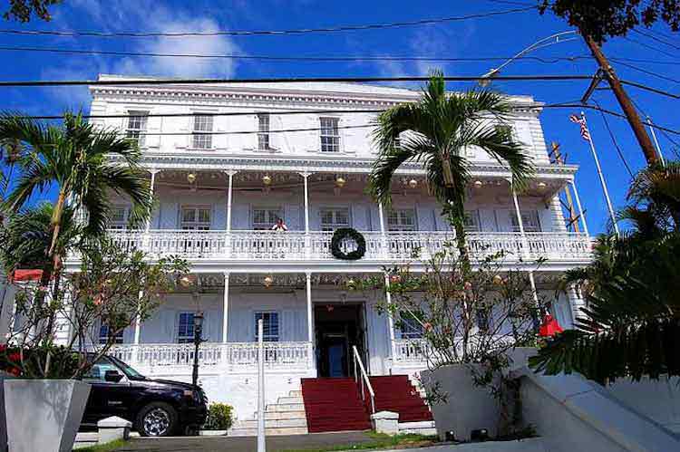 Photo of Government House in Charlotte Amalie, St Thomas, USVI