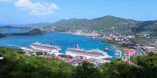 Panoramic photo of Havensight Dock in St Thomas (Charlotte Amalie) 