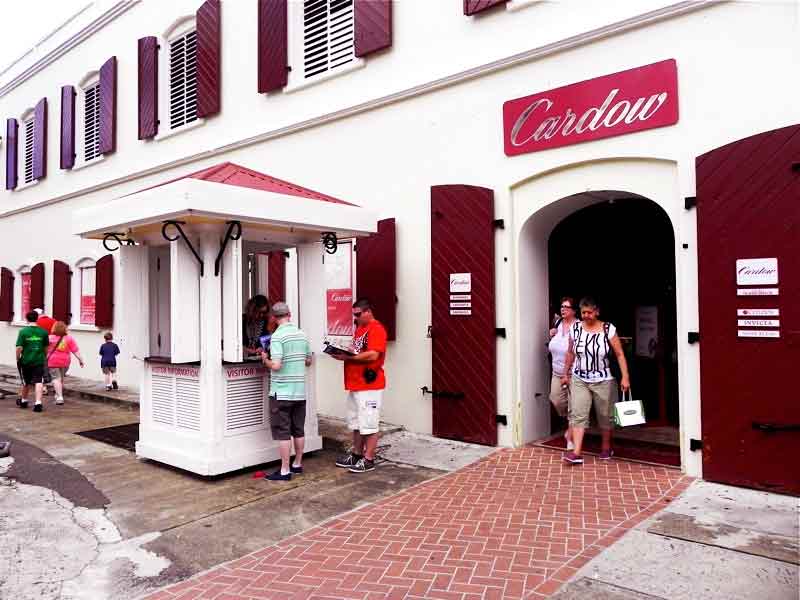 Photo of Cardow shop in the main street of Charlotte Amalie, St. Thomas US VI