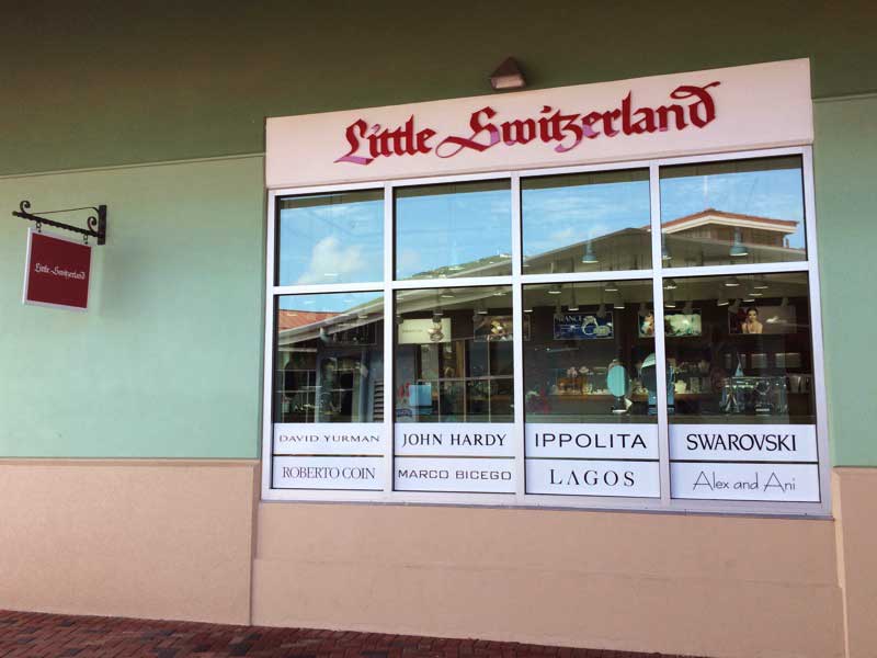 Photo of Little Switzerland shop in the Crown Bay Dock, St. Thomas US VI.