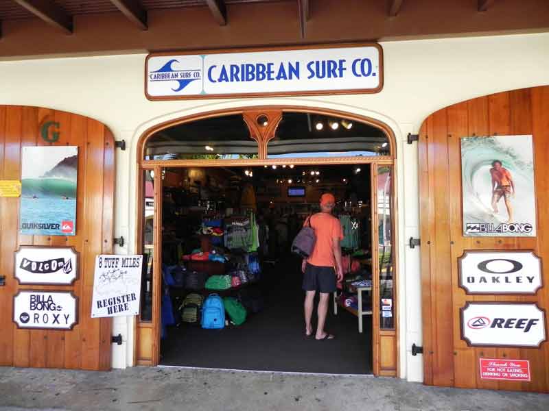Photo of Caribbean Surf shop in the Havensight Mall, St. Thomas US VI.
