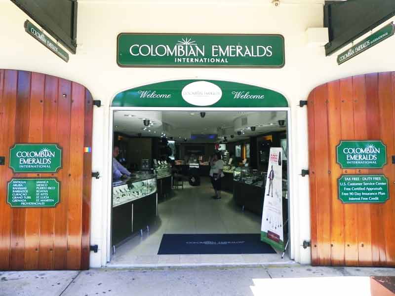 Photo of Colombian Emeralds shop in the Havensight Mall, St. Thomas US VI.