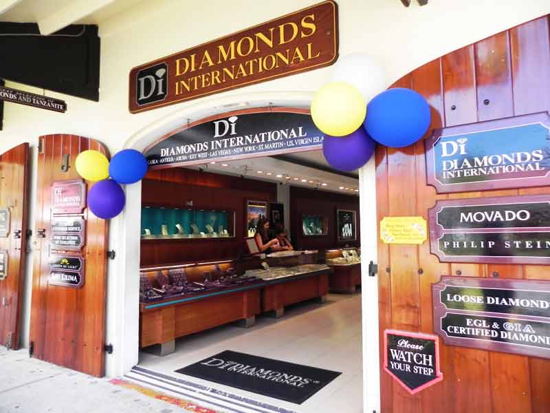 Photo of Diamonds International shop in the Havensight Mall, St. Thomas US VI.