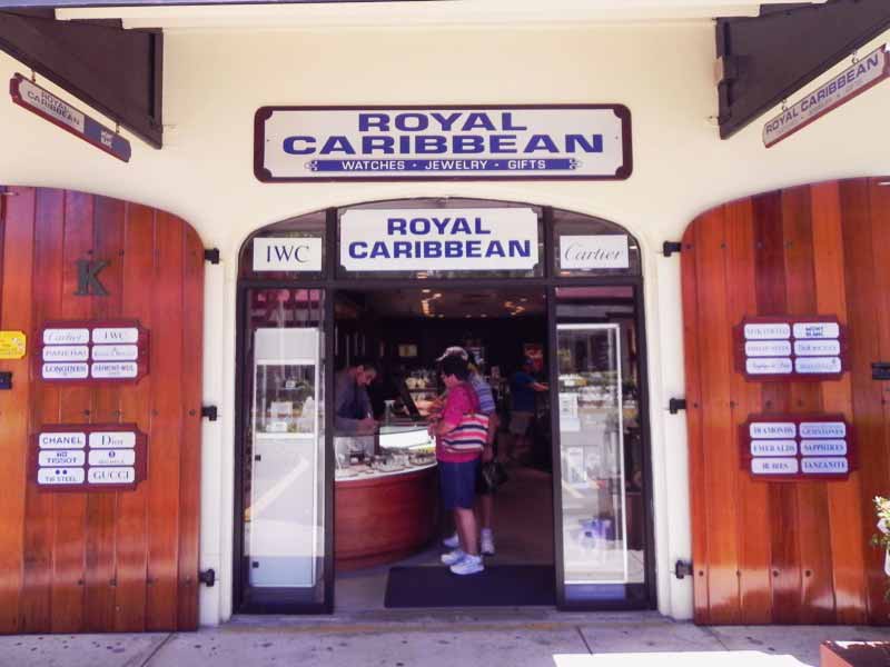 Photo of Royal Caribbean shop in the Havensight Mall, St. Thomas US VI.