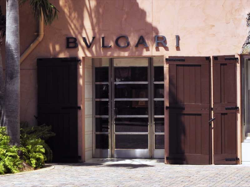 Photo of Bulgari shop in the Yacht Haven, St. Thomas US VI.