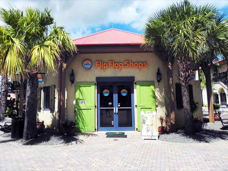 Photo of Flip Flops Shop in the Yacht Haven, St. Thomas US VI.
