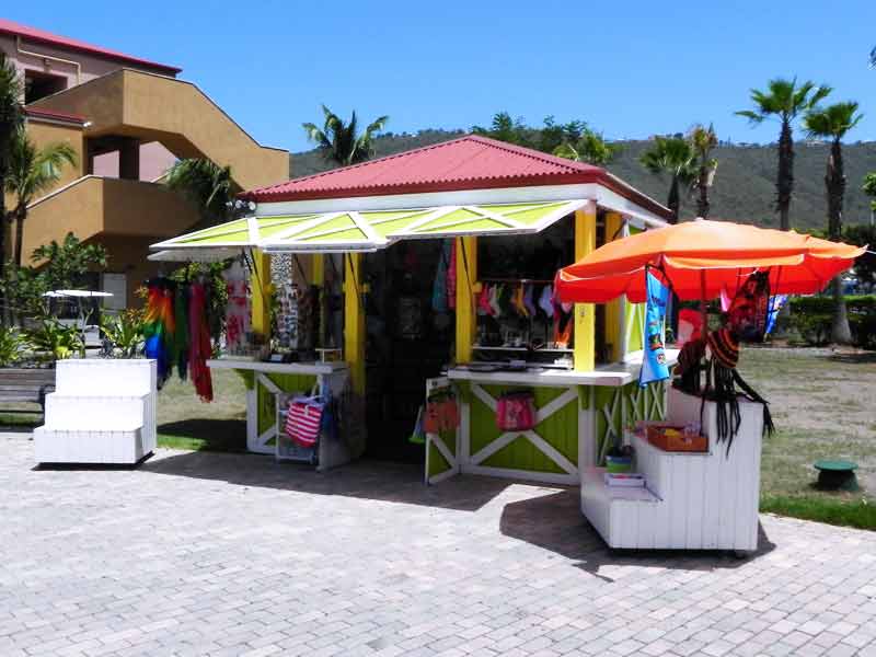 Photo of shopping Kiosk in the Yacht Haven, St. Thomas US VI.