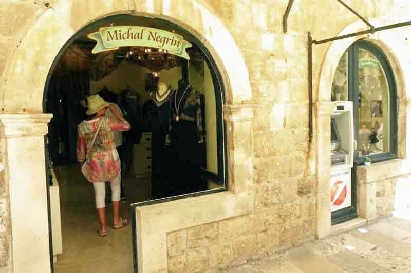 Michal Negrin Shop in Dubrovnik Cruise Ship Port Photo of Michal Negrin Shop in Dubrovnik