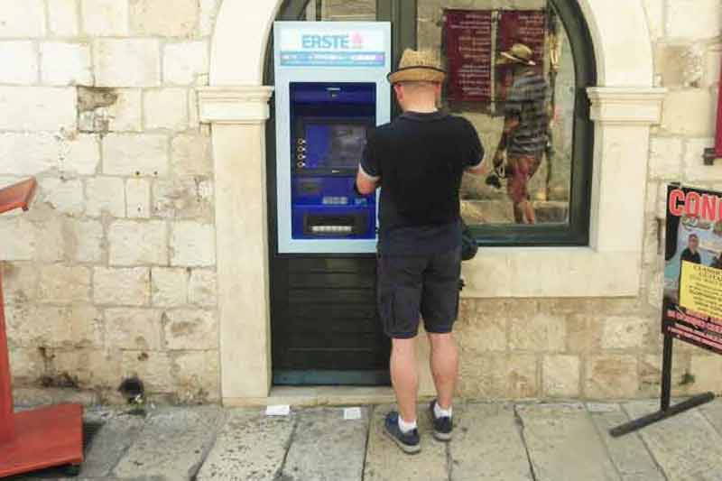 ATM on Placa in Dubrovnik Cruise Ship Port Photo of ATM on Placa in Dubrovnik Cruise Ship Port