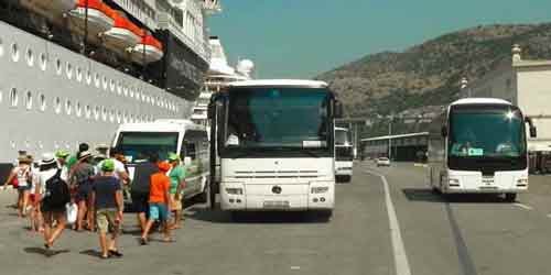 Photo of Buses At The Pier in Dubrovnik