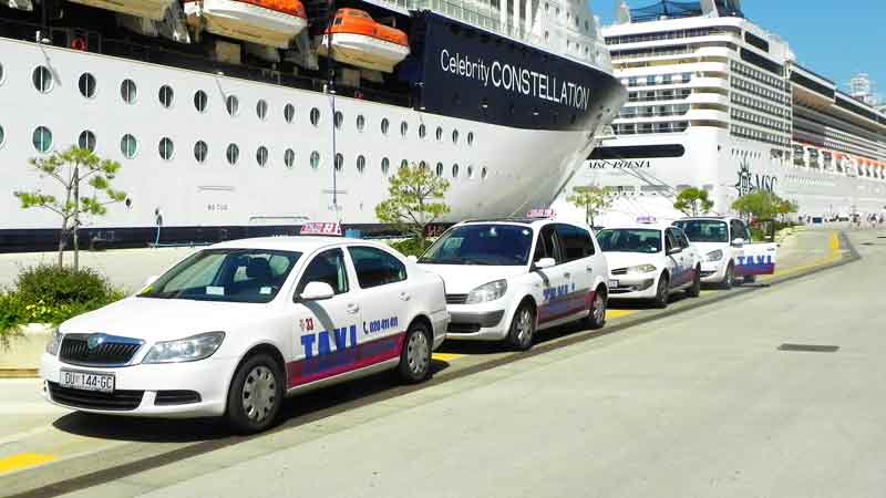 Taxis Dubrovnik Cruise Port Photo of Taxis in Dubrovnik Cruise Ship Port