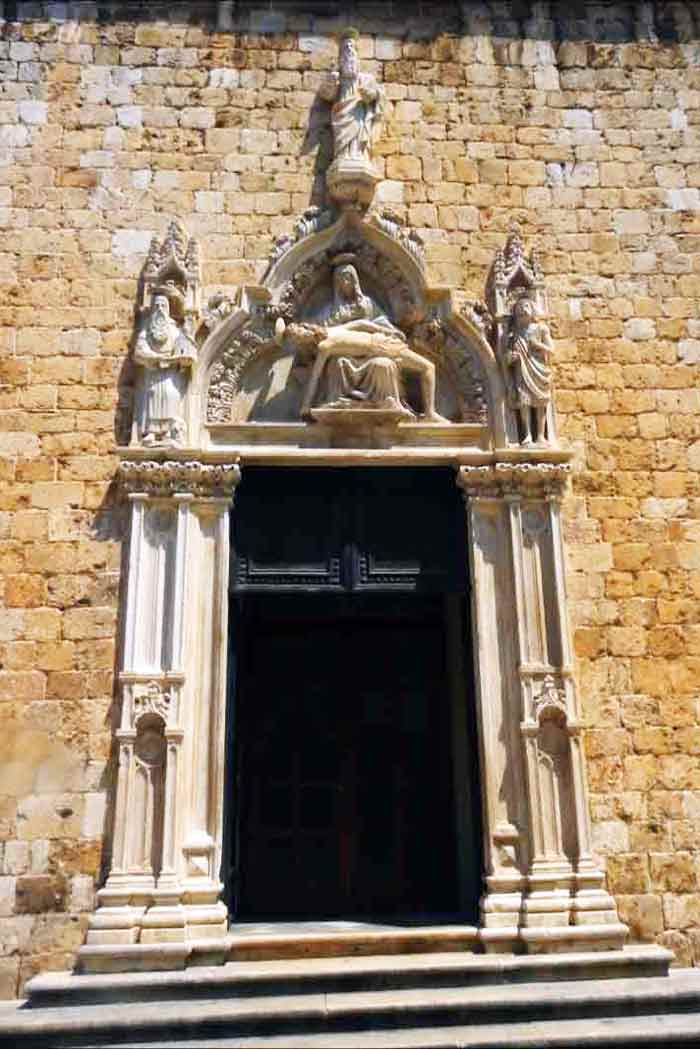 Photo of Franciscan Monastery Door in the Dubrovnik Cruise Ship Port