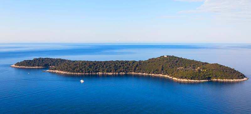 Island of Lokrum near Dubrovnik Cruise Ship Port Photo of the Island of Lokrum near Dubrovnik
