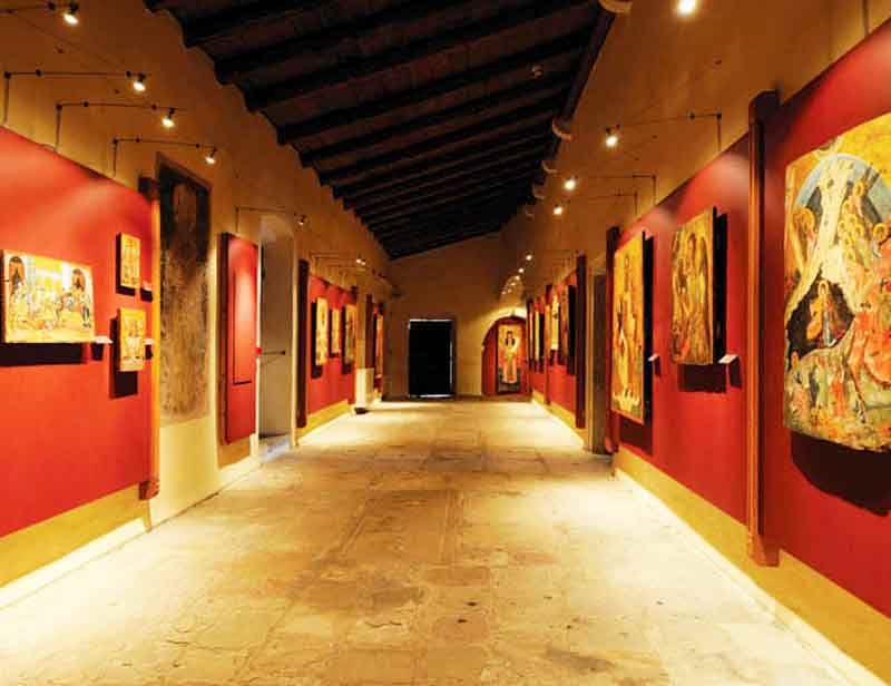 Photo of interior of the Antivouniotissas Museum in Corfu