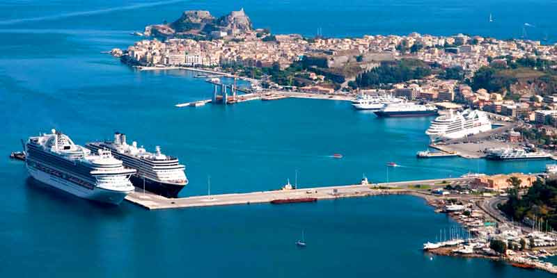 Panoramic Photo of the Port of Corfu