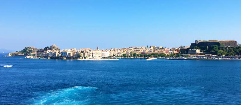 Photo of Corfu from sea in Corfu