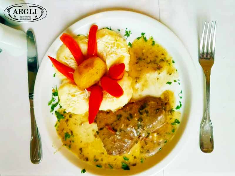 Photo of Sofrito Dish at restaurant Aegli Garden in Corfu