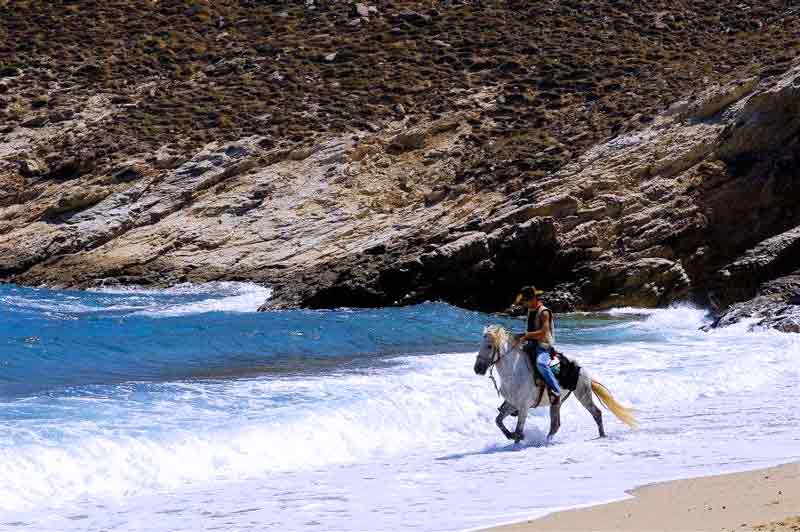 Photo of Horseback Riding in Mykonos, Greece.