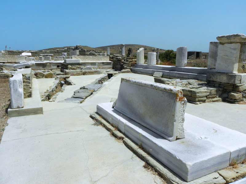Photo of Agora Of The Italians in Delos, Mykonos, Greece.