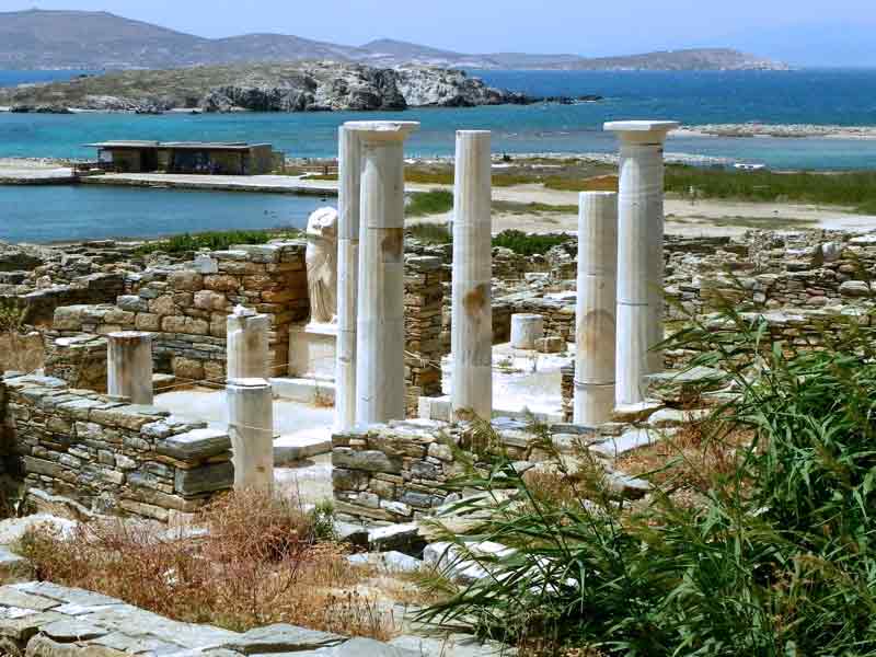 Photo of Cleopatra House in Delos, Mykonos, Greece.