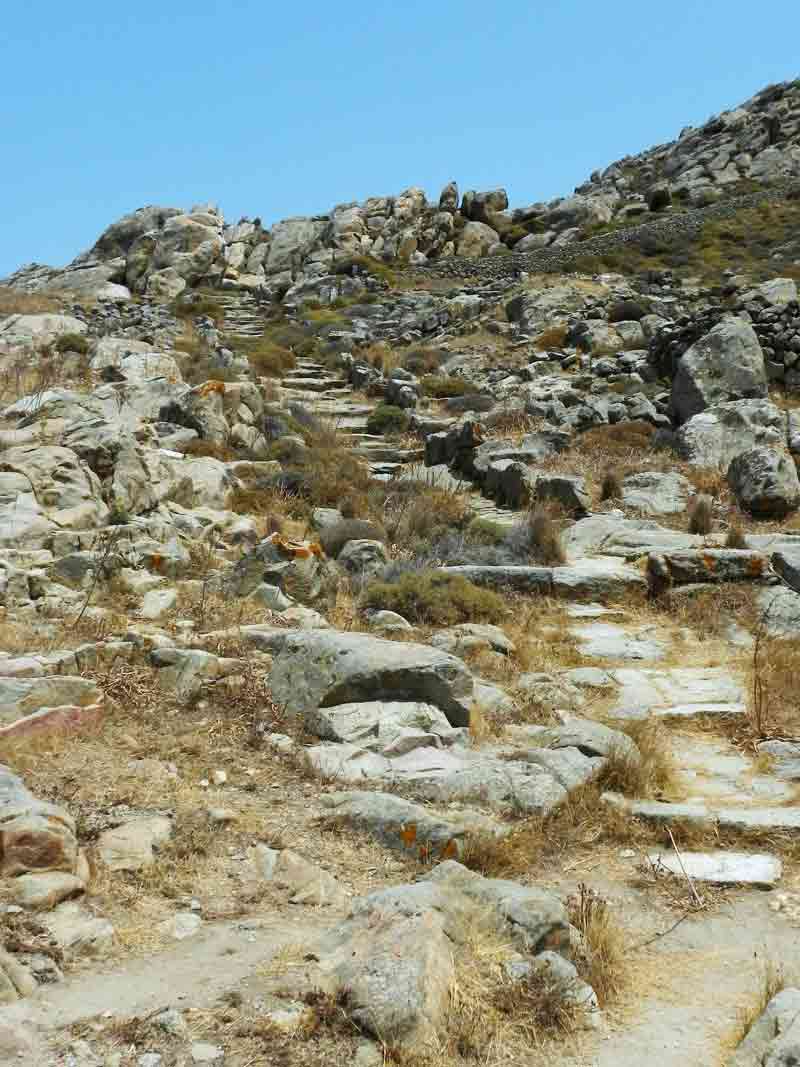 Photo of Mount Kynthos in Delos, Mykonos, Greece.