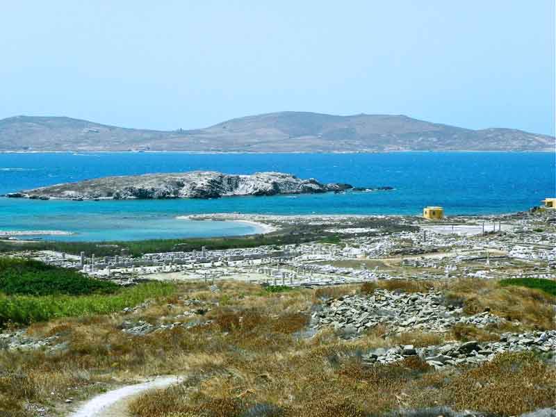 Photo of Delos Archeological Site in Mykonos, Greece.