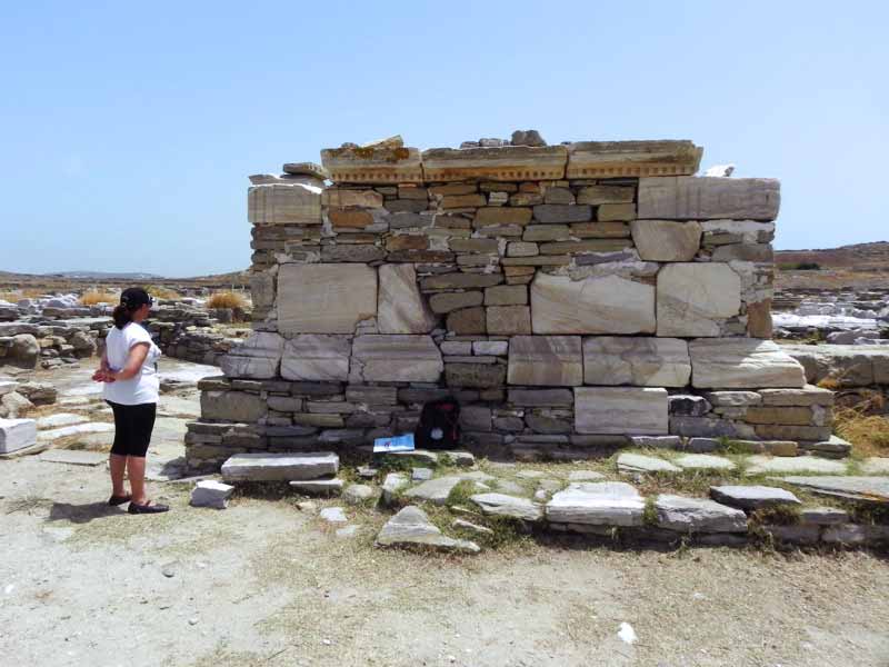 Photo of Poros Temple in Delos, Mykonos, Greece.