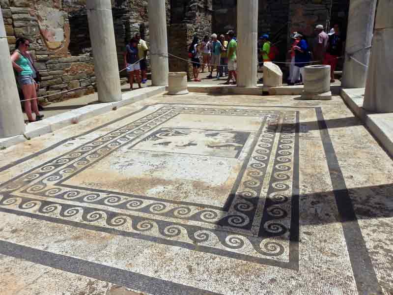 Photo of Trident House in Delos, Mykonos, Greece.