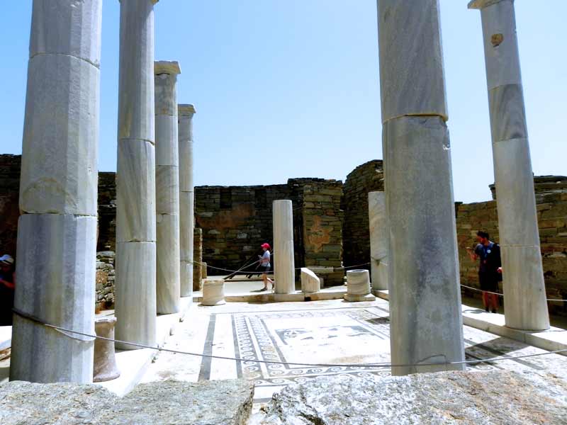 Photo of Trident House in Delos, Mykonos, Greece.