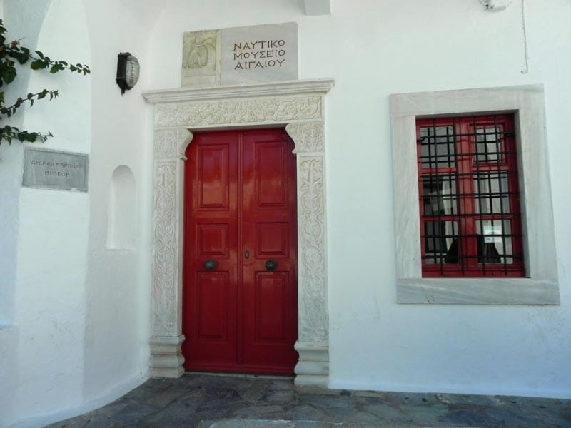 Photoof the Aegean Maritime Museum in Mykonos, Greece.