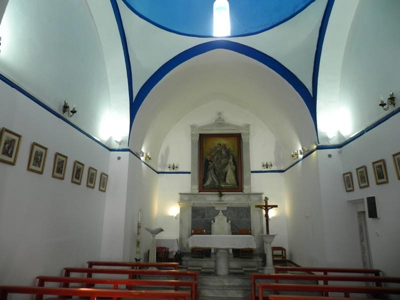 Photo of Catholic Church in Mykonos, Greece.