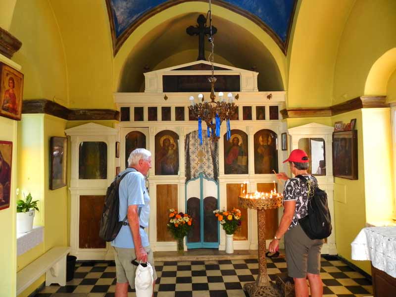 Photo of the Saint Nicholas Church Interior in Mykonos, Greece.
