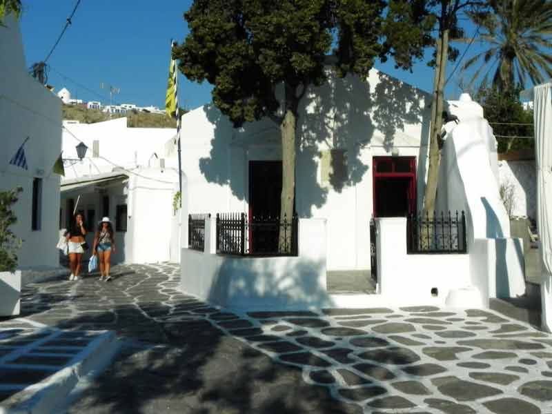 Photo of Saint George Church in Mykonos, Greece.