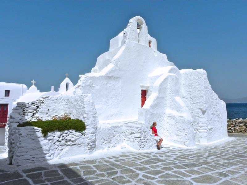 Photo of Church of Paraportiani in Mykonos, Greece.