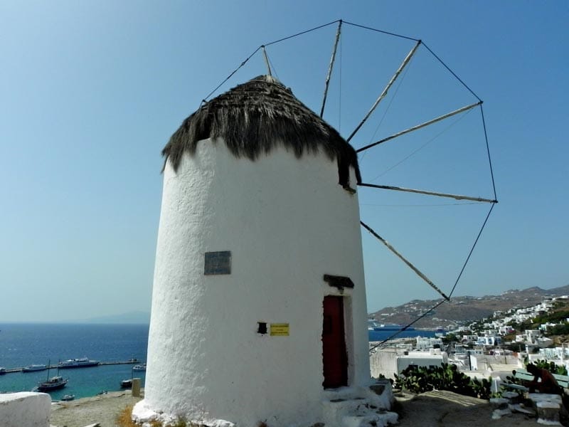 Photoof the Agriculture Museum in Mykonos, Greece.