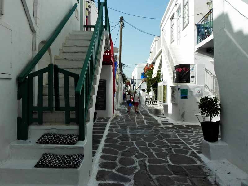 Photo of Street in Chora, Mykonos, Greece.