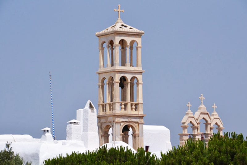 Photo of the Monastery of Panagias Tourlianis in Mykonos, Greece.