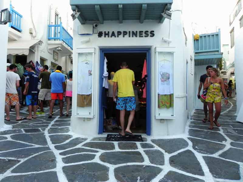 Photo of Happiness Shop in Mykonos, Greece.