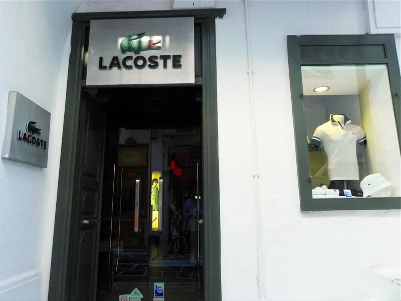 Photo of Lacoste in Mykonos, Greece.