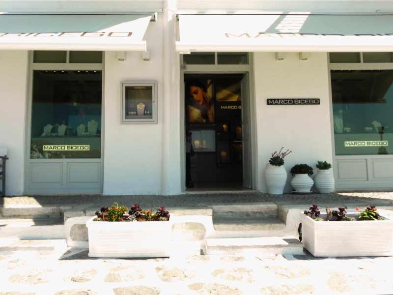 Photo of Marco Bicego Shop in Mykonos, Greece.