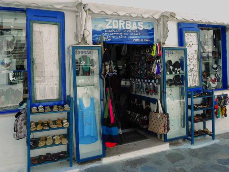 Photo of Zorba Souvenirs in Mykonos, Greece.