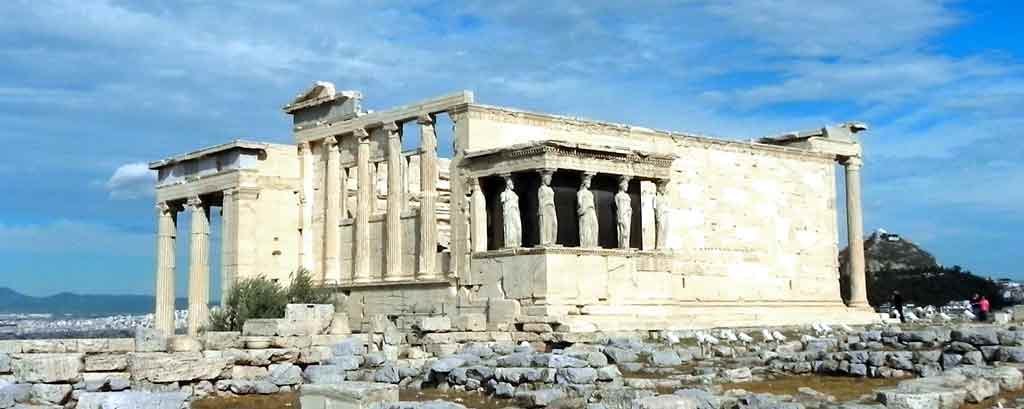 Photo of the Erechtheion in the Acropolis of Athens