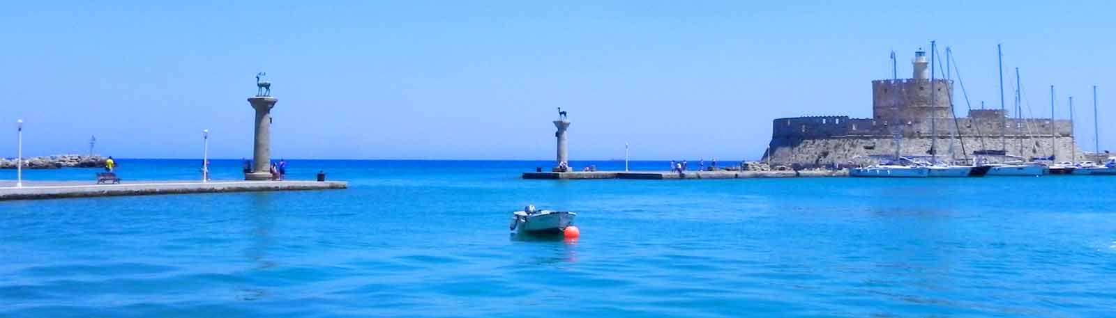 Photo  of Mandráki Harbor in Rhodes(Greece)  Cruise Port